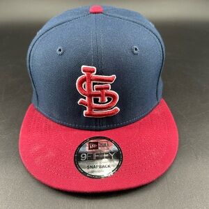 St Louis Cardinals New Era Blue and Red 9FIFTY Snapback Hat Cap
